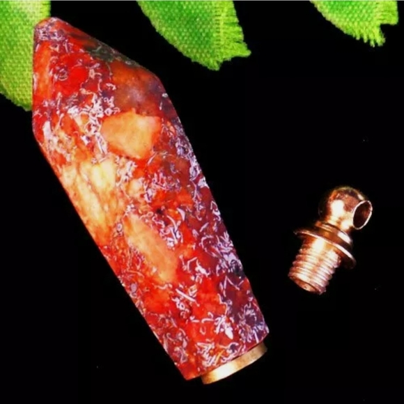 New Sea Sediment Jasper Pyrite Essential Oils Pendant. - Picture 3 of 4